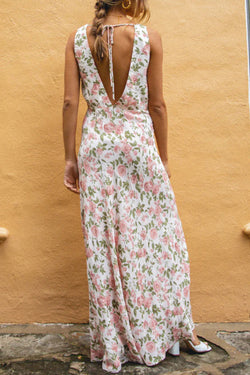 Postcards From Italy Bias Cut Maxi Dress