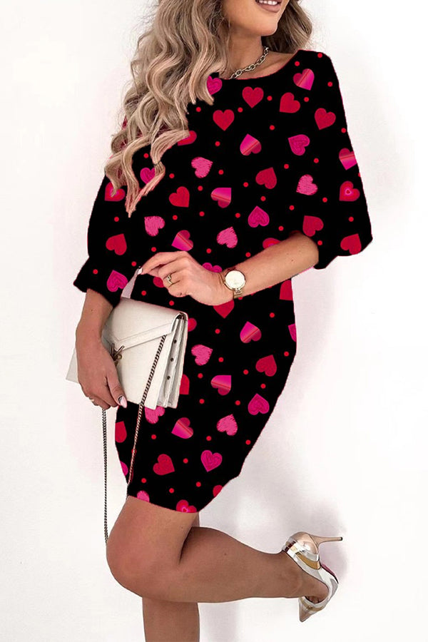 Love Is Red Bow-knot Wrap Dress