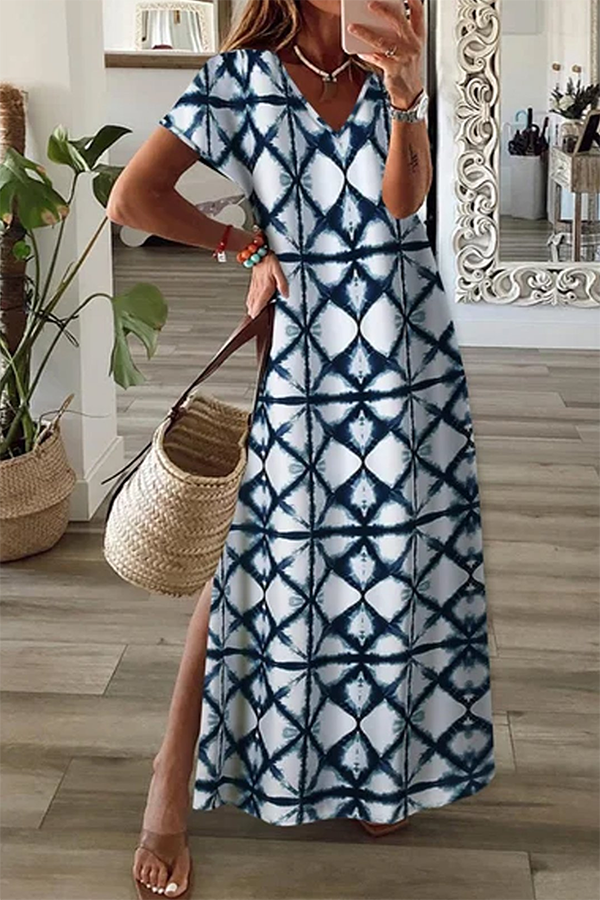 Plus size Casual Abstract Dress