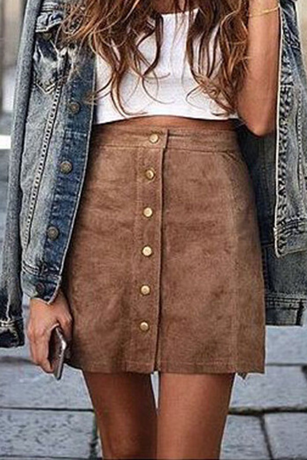 Retro Fashion Versatile Autumn and Winter Skirt