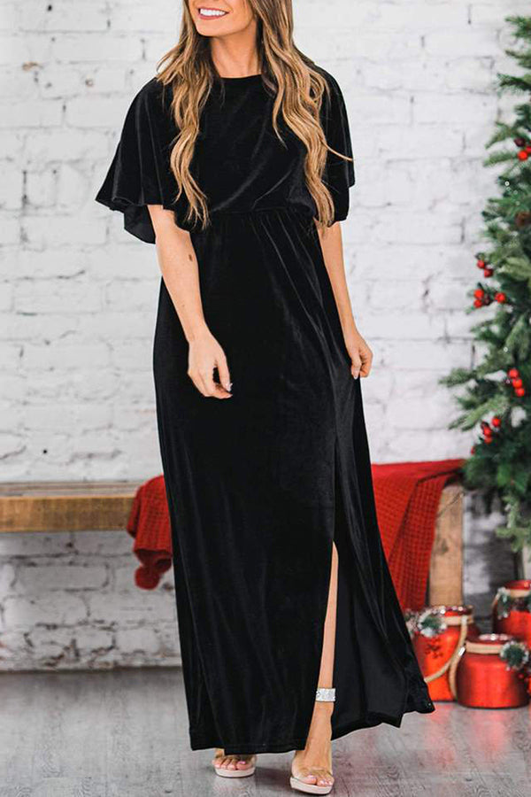 High Slit Evening Dress for Everyday or Party Wear