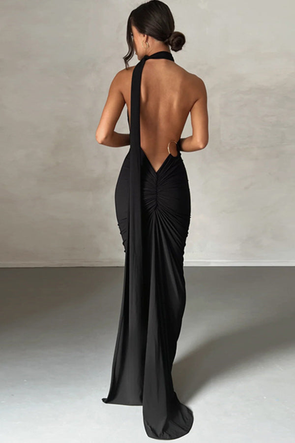 Sexy Backless Slim Fit Sleeveless Elegant Dress