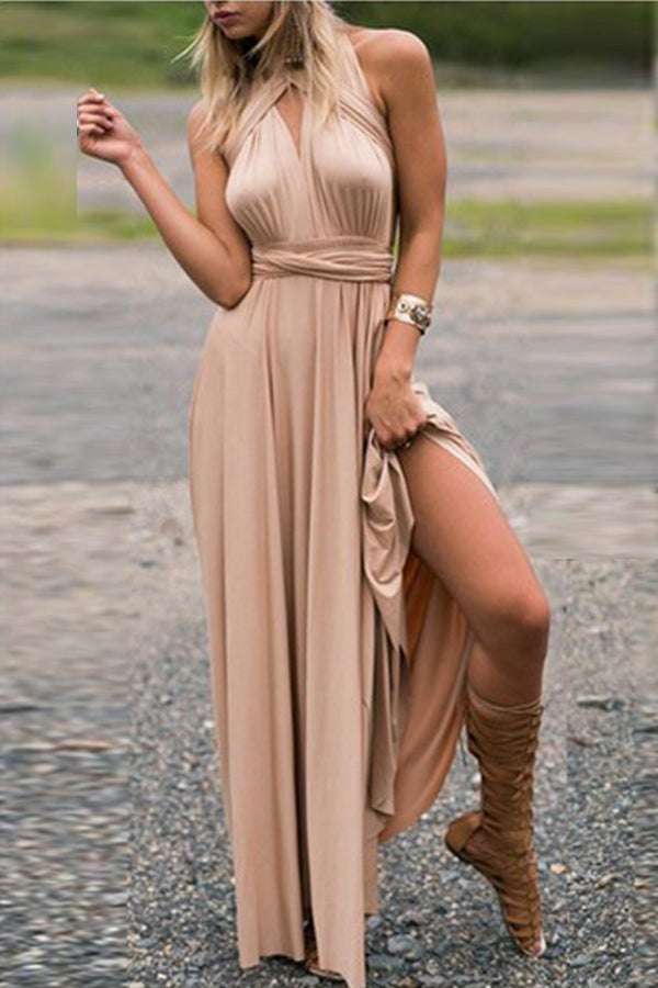 Multi-wear Backless Bandage Dress Maxi Dress