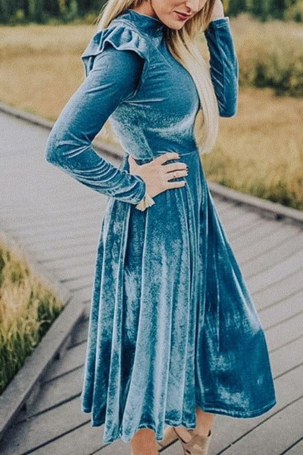 Velvet Long Sleeve Dress