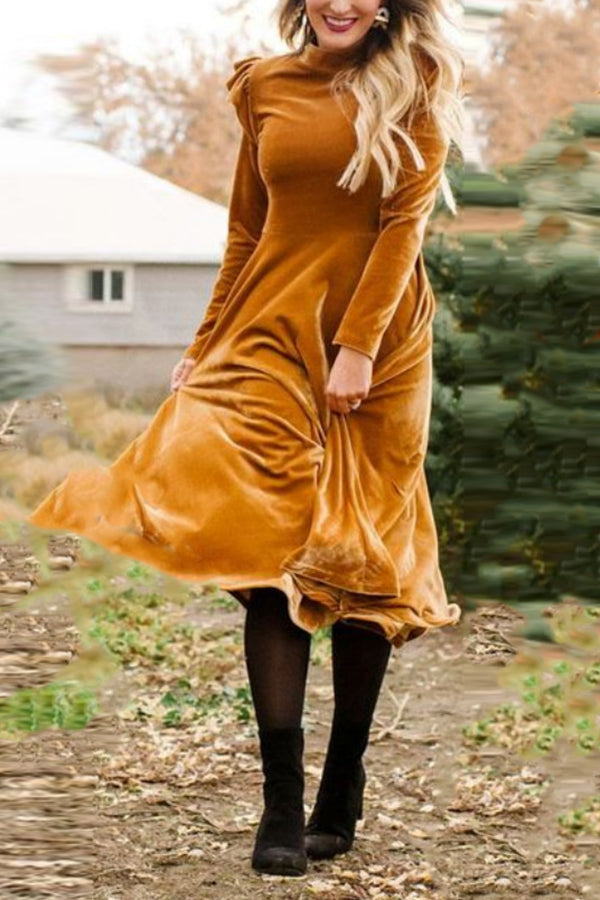 Velvet Long Sleeve Dress