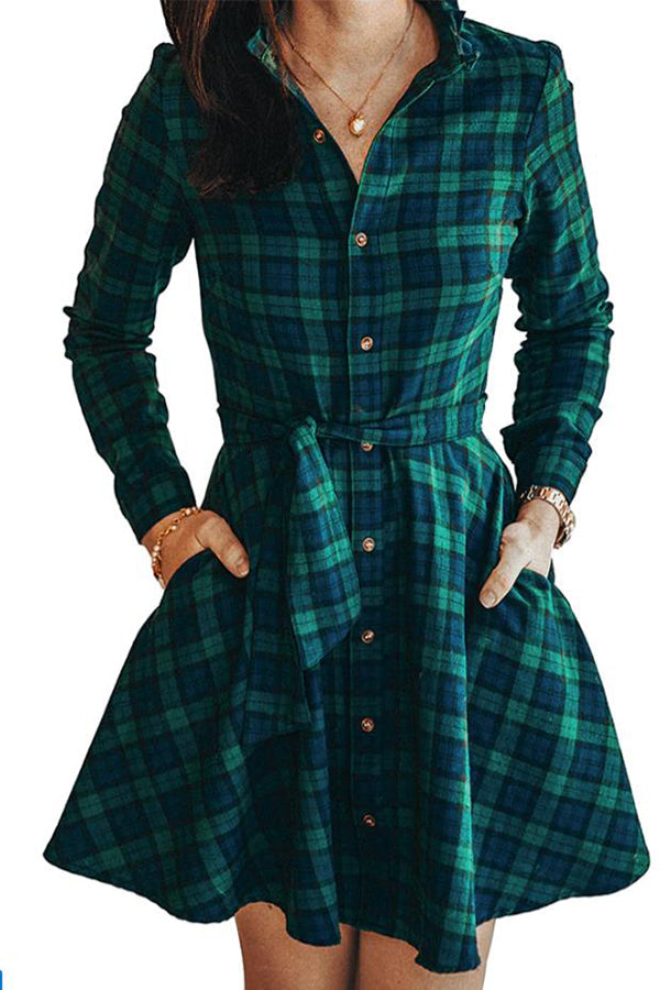 Comfortable and Versatile Plaid Skirt for Autumn and Winter