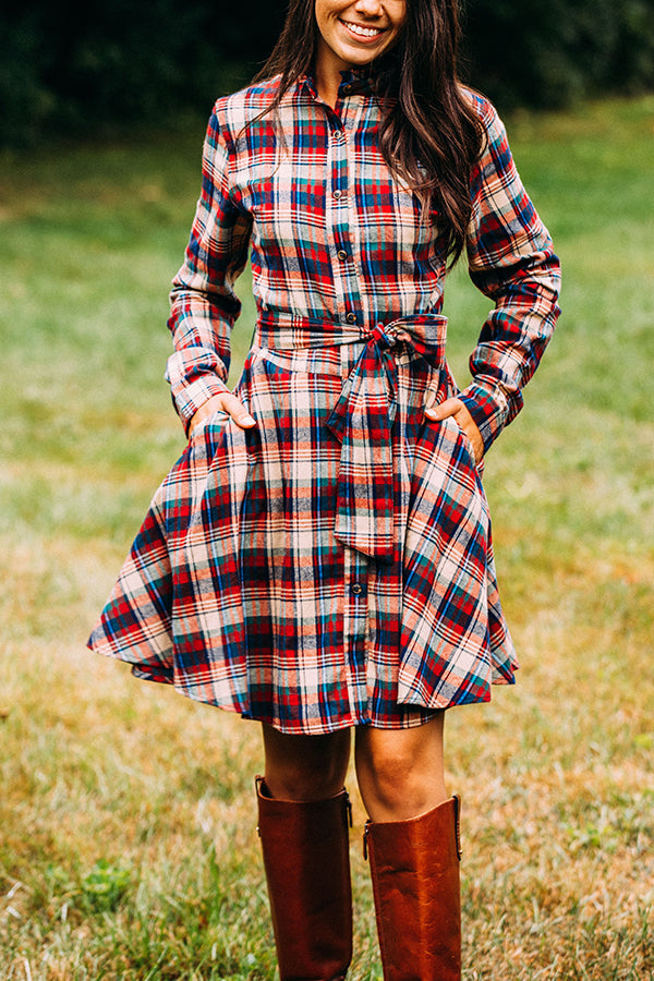 Comfortable and Versatile Plaid Skirt for Autumn and Winter