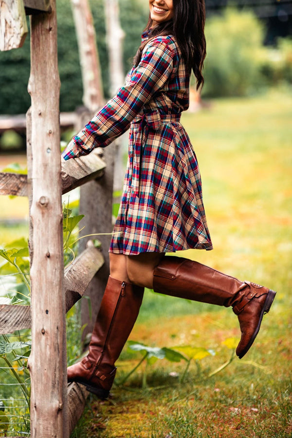 Comfortable and Versatile Plaid Skirt for Autumn and Winter