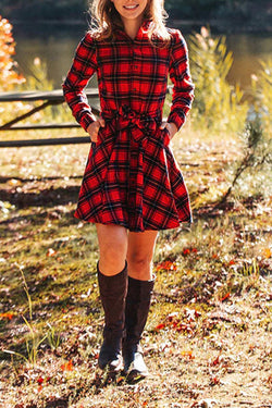 Comfortable and Versatile Plaid Skirt for Autumn and Winter