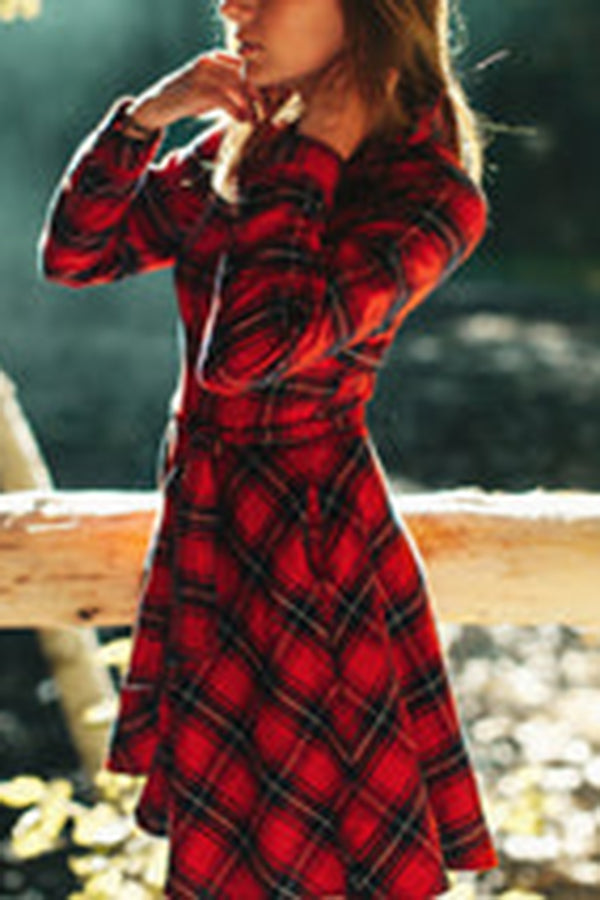 Comfortable and Versatile Plaid Skirt for Autumn and Winter