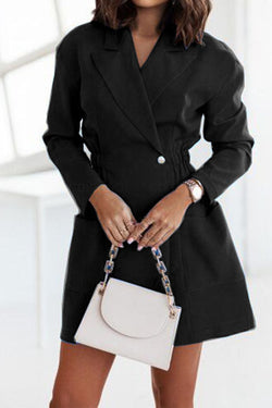 Autumn And Winter Waist Long Sleeve Suit Skirt