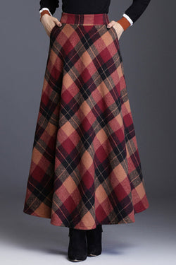 Vintage Wool Plaid Skirt