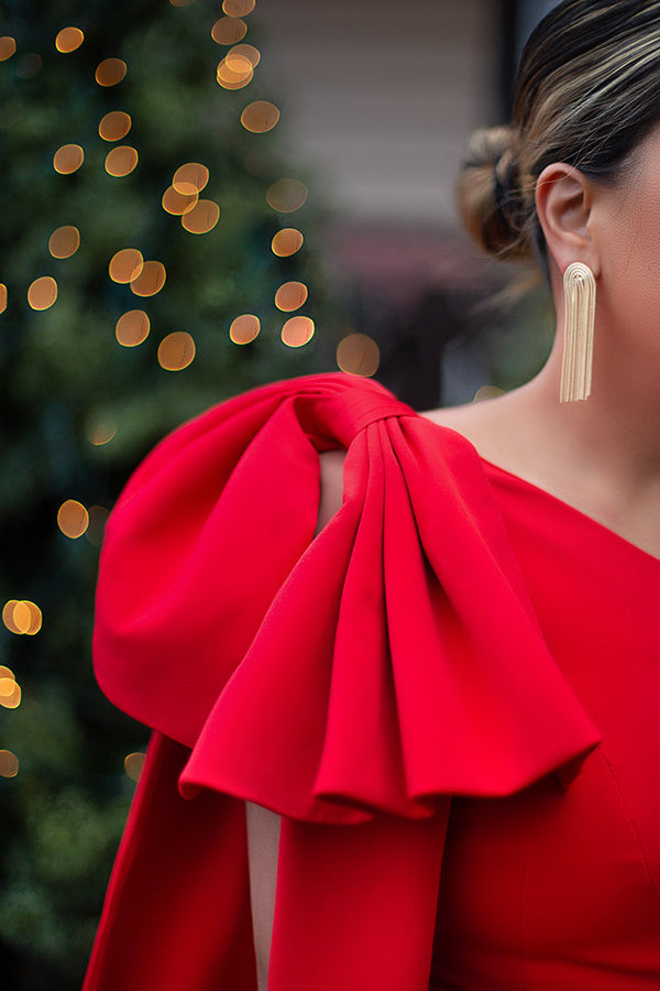 The Perfect Christmas Party Bow Dress