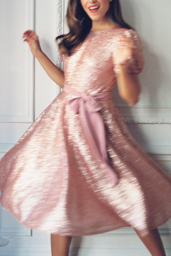 Party Runaway Princess Charming Glitter Pink Dress