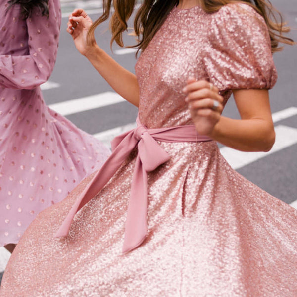 Party Runaway Princess Charming Glitter Pink Dress