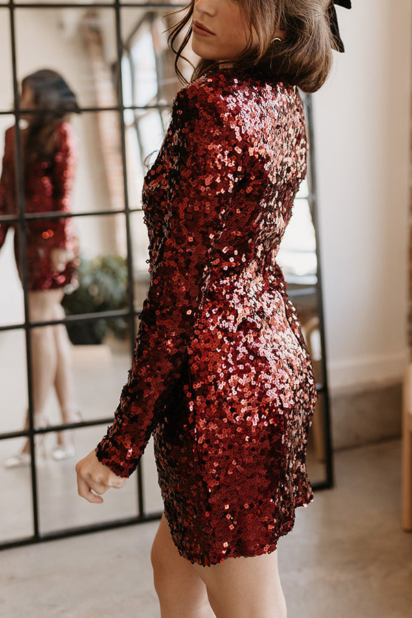 Holiday Spirit Sequin Mini Dress