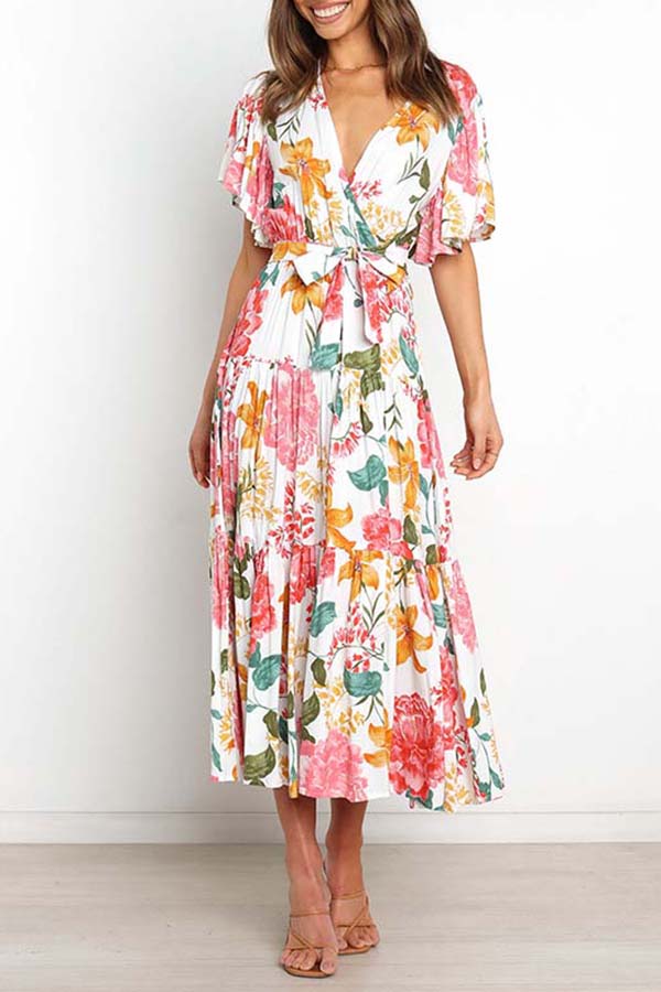 BARKER DRESS - WHITE FLORAL