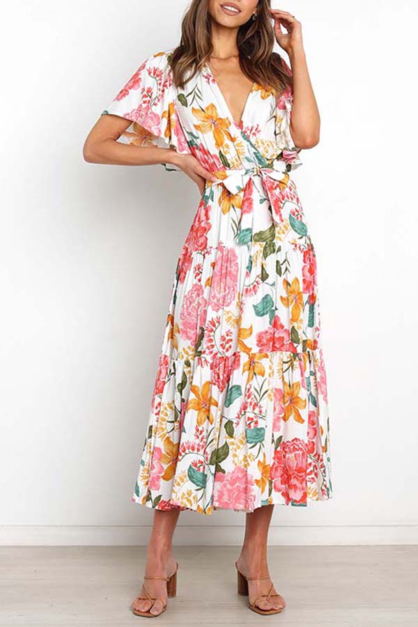 BARKER DRESS - WHITE FLORAL