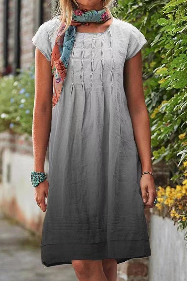 Vintage Casual Solid Linen Woman Dresses