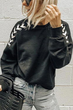 Long Sleeve Solid Color Sweatshirt