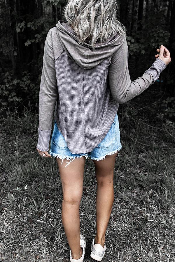 Casual Color Block Hoodie