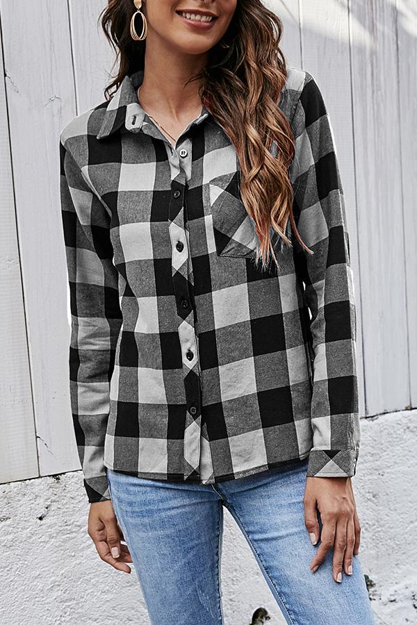 Basic Cotton Plaid Shirt