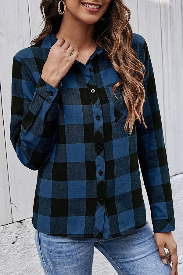 Basic Cotton Plaid Shirt