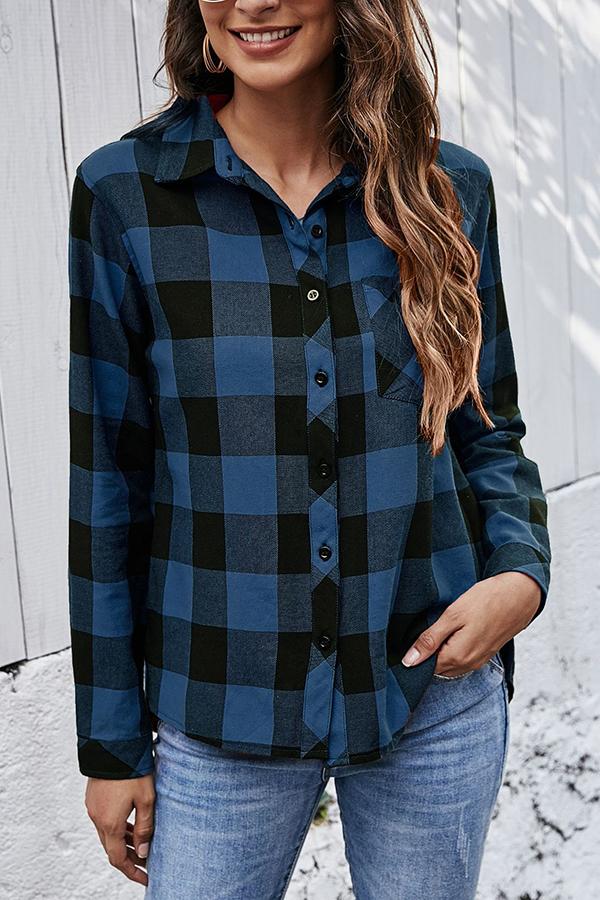 Basic Cotton Plaid Shirt