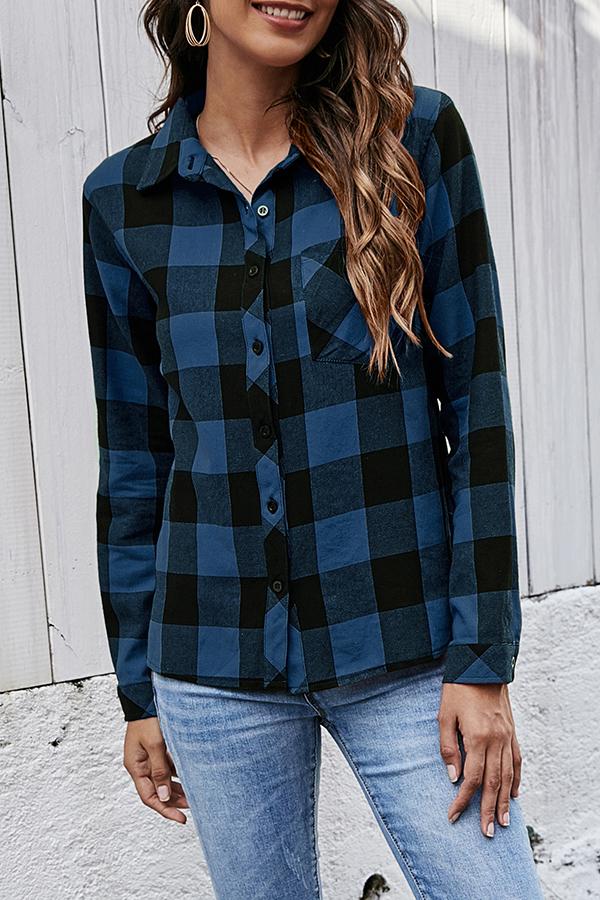 Basic Cotton Plaid Shirt