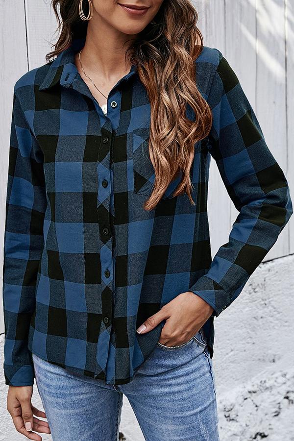 Basic Cotton Plaid Shirt