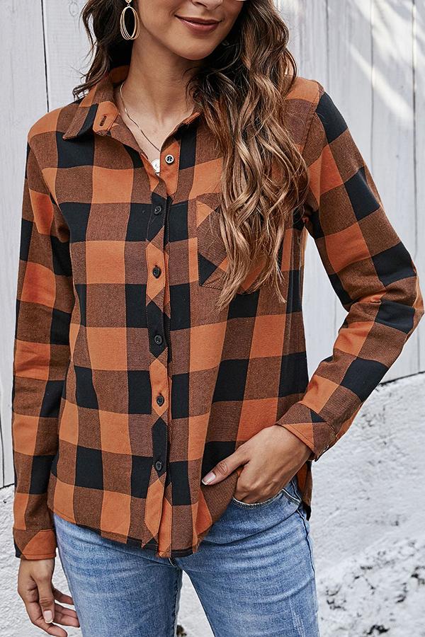 Basic Cotton Plaid Shirt