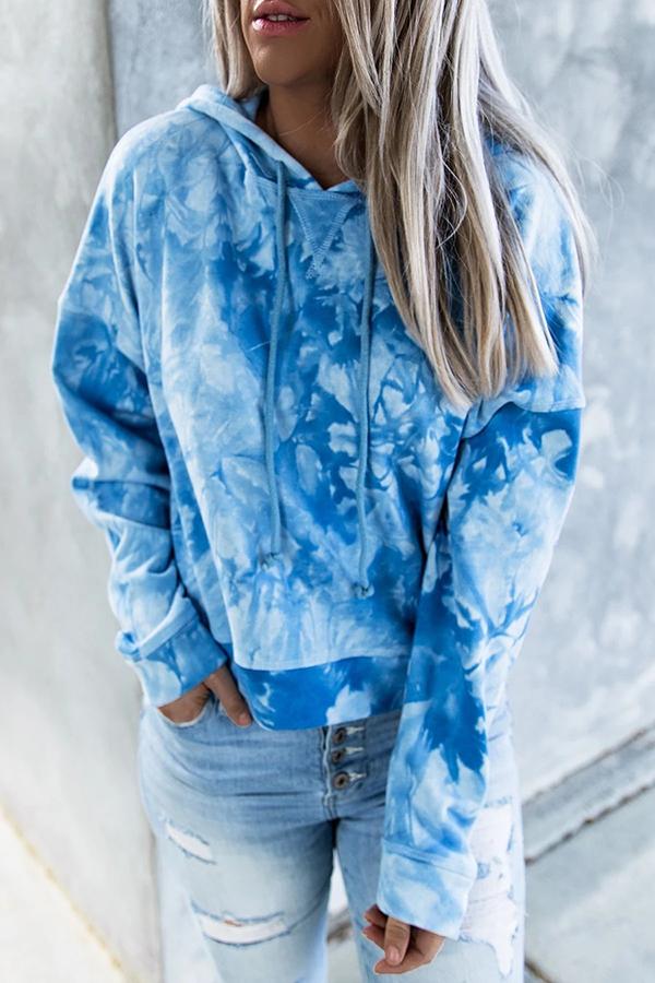 Loose Tie-dye Printed Hoodie