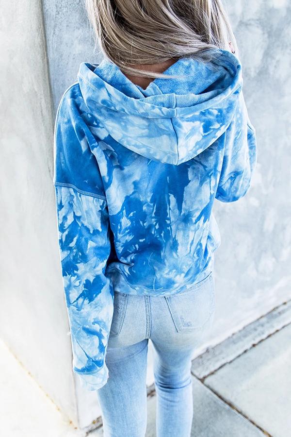 Loose Tie-dye Printed Hoodie