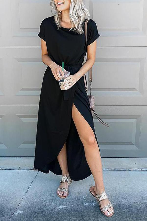 Comfortable Loose Slit Dress