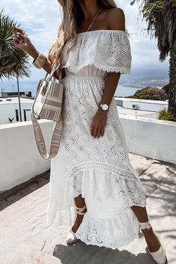 Bohemian Lace White Dress