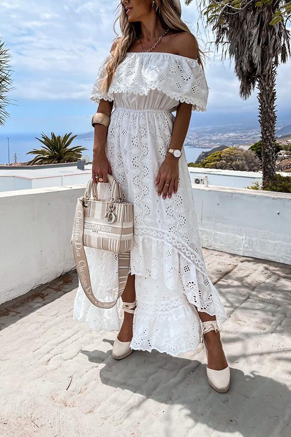 Bohemian Lace White Dress