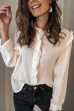 Ruffle Concise Commuter Blouse