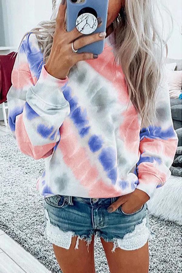 Loose Tie-dye Hooded Sweatshirt