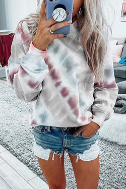 Loose Tie-dye Hooded Sweatshirt