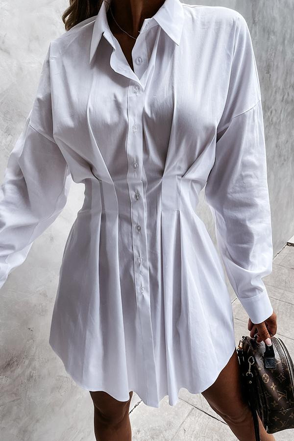 Fashion Long Sleeve Shirt Dress