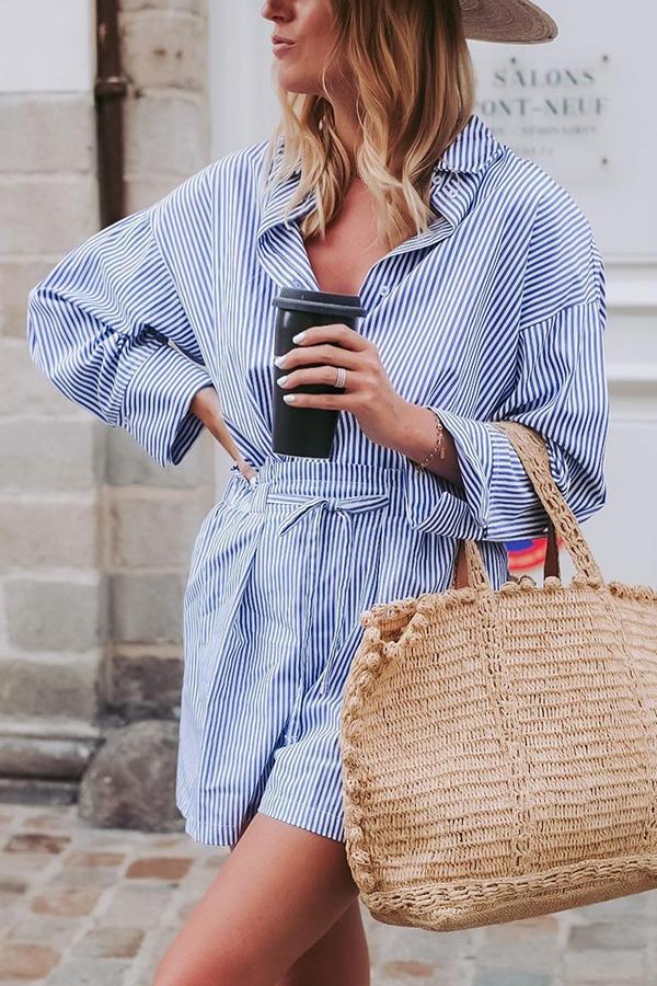 Casual Striped Blouse