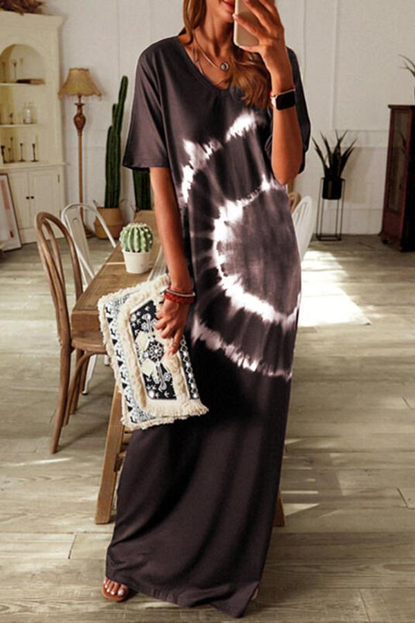 Stylish Tie Dye Long Dress