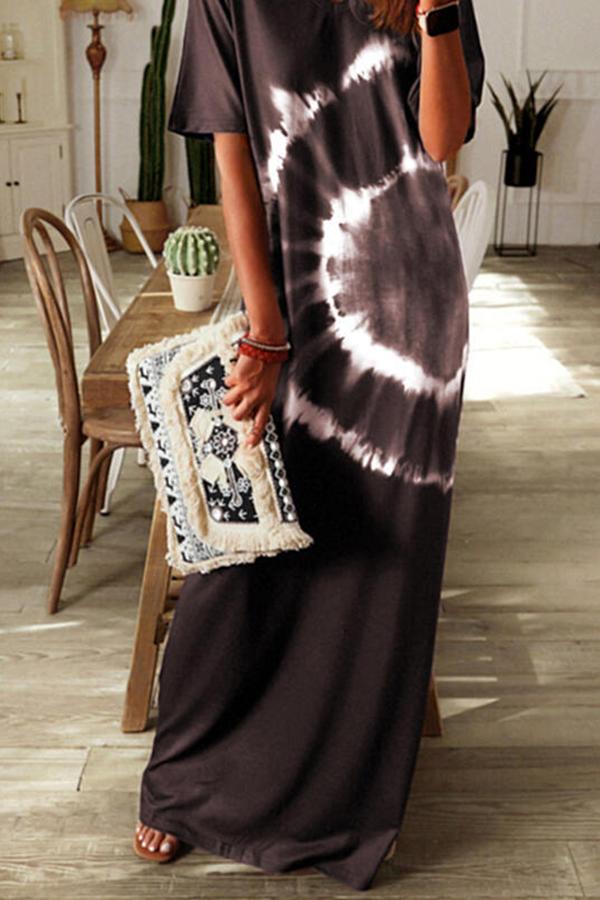 Stylish Tie Dye Long Dress