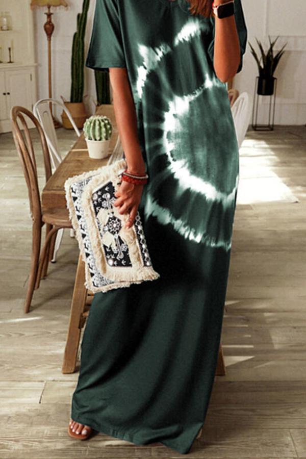 Stylish Tie Dye Long Dress