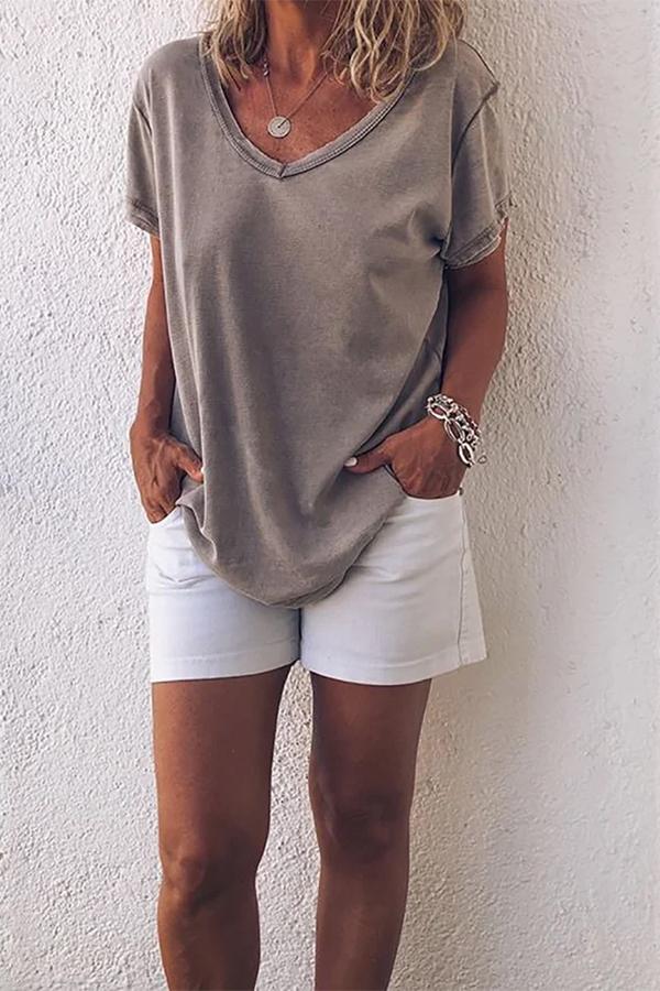 Casual Solid Color Baggy Shirt