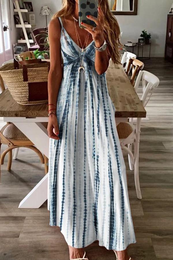 Bohemian V-neck Long Dress