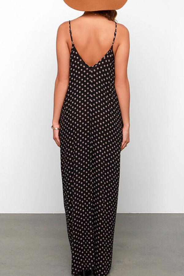 Polka Dot Big Swing Long Dress