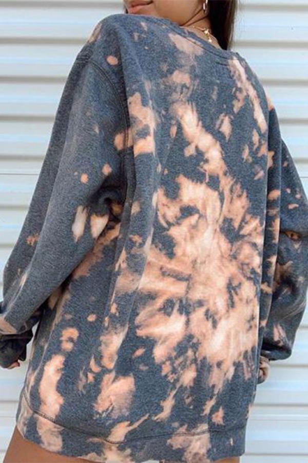 Tie-dye Print Long-sleeved T-shirt