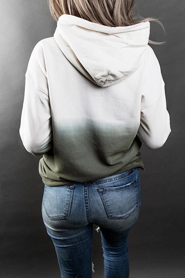 Gradient Hooded Long Sleeve Sweatshirt