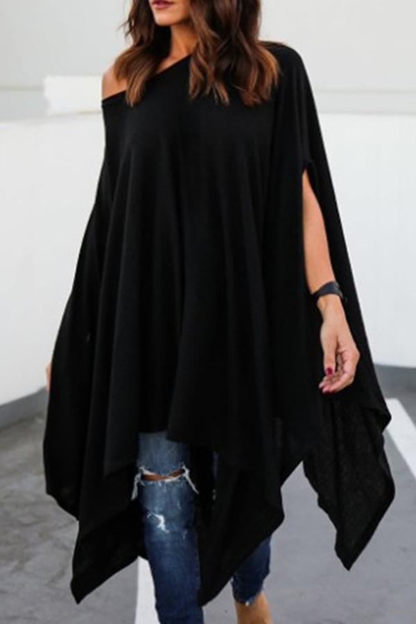 Plus Size Batwing Sleeve T-shirt